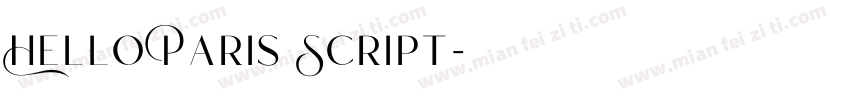 Hello Paris Script字体转换